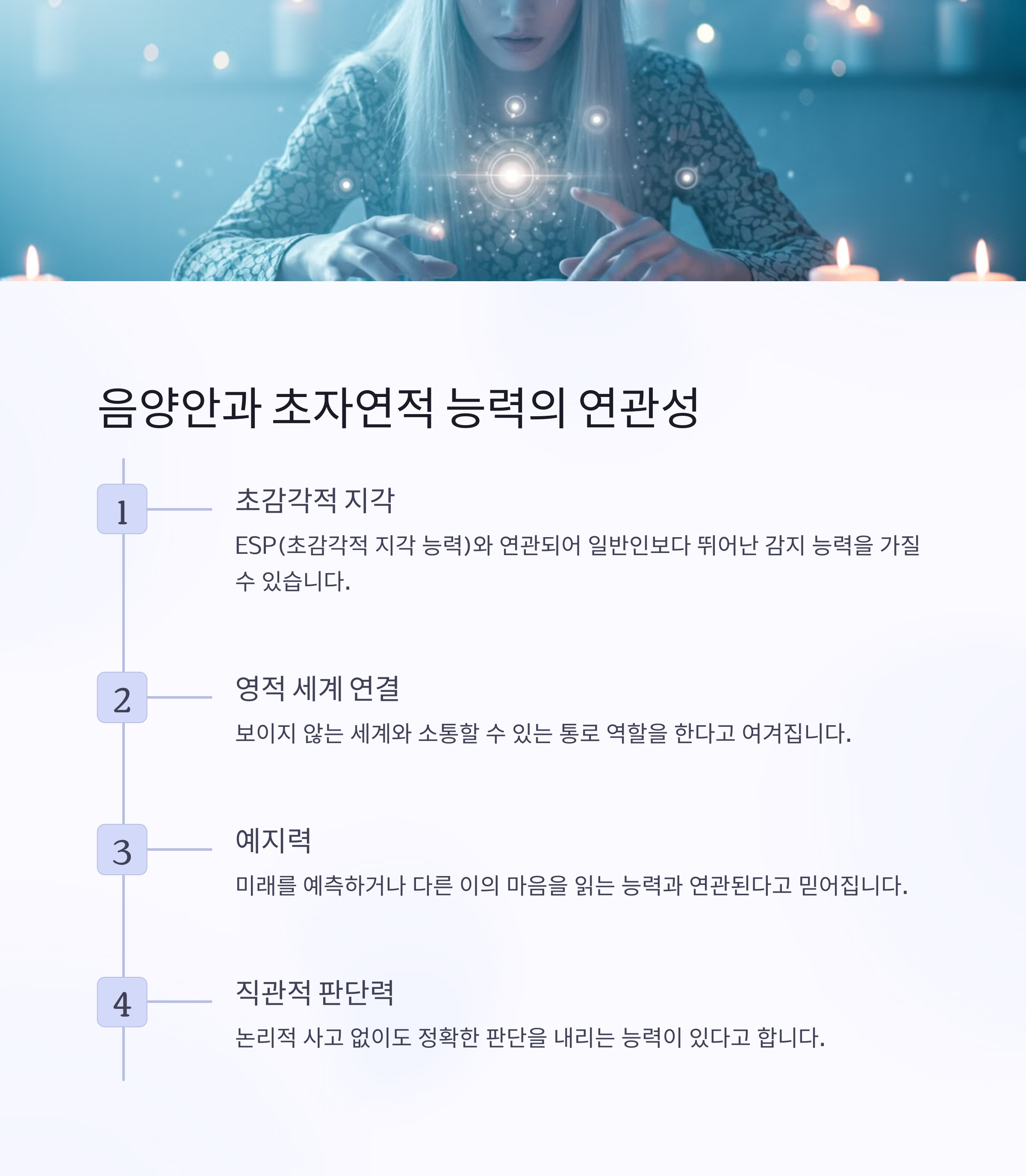 음양안과 초능력 및 영적 해석