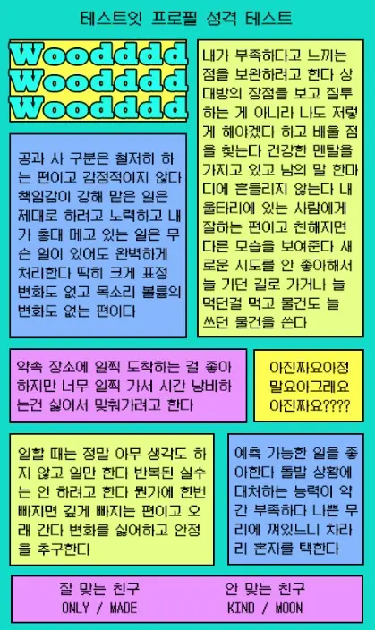 테스트잇 프로필 성격 테스트 결과