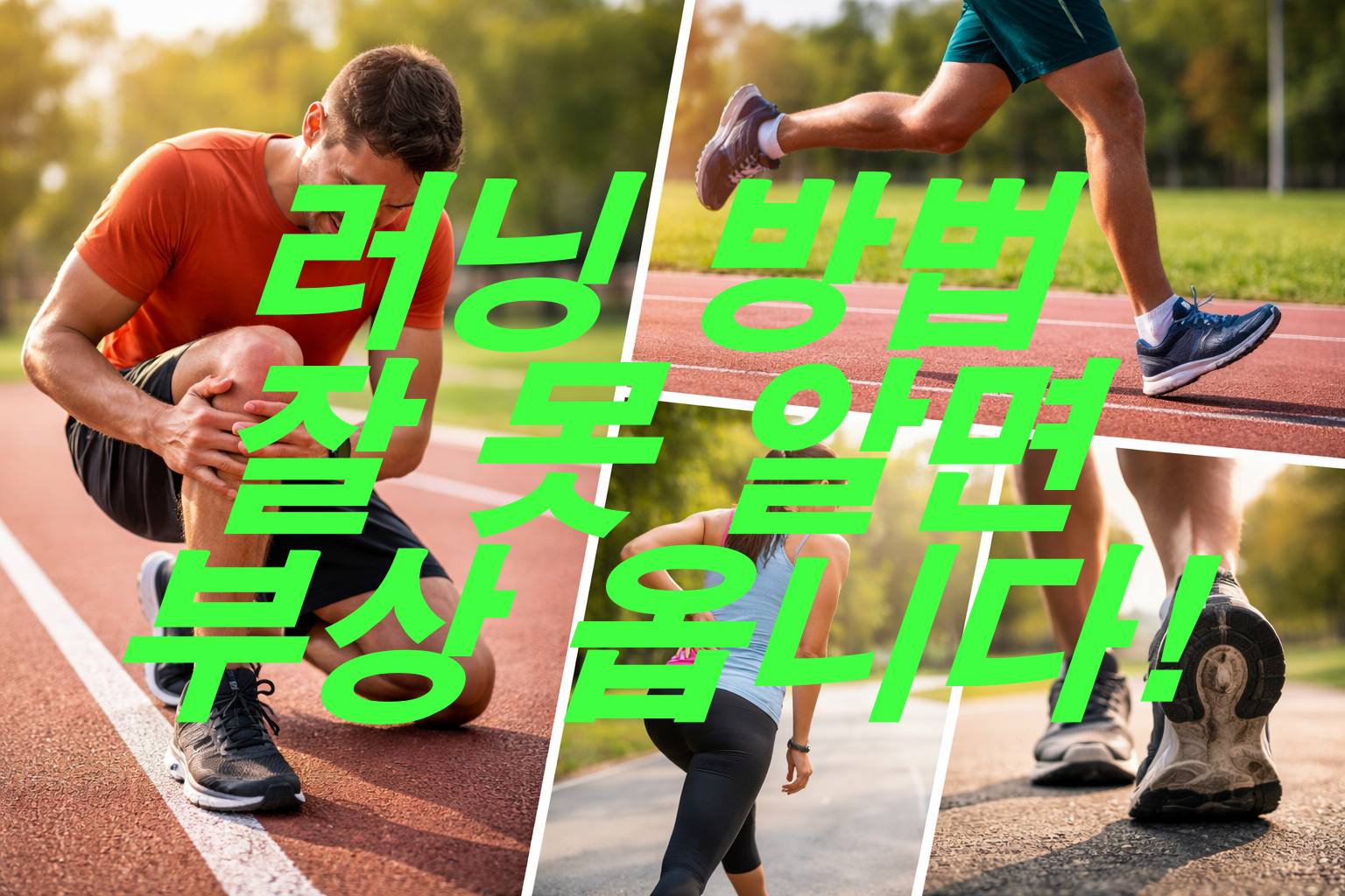 러닝 방법 잘못 알면 부상 옵니다
