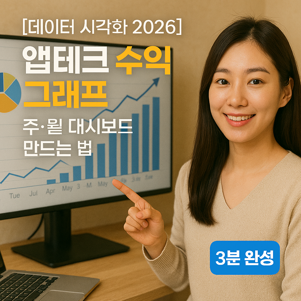 [데이터 시각화 2026] 앱테크 수익 그래프 ｜ 주&middot;월 대시보드 만드는 법