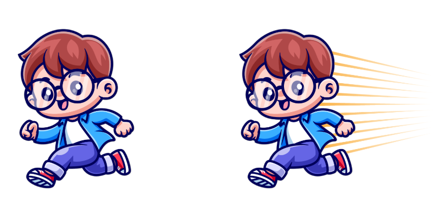 달리기 효과선 만들기 일러스트레이터 포토샵 01