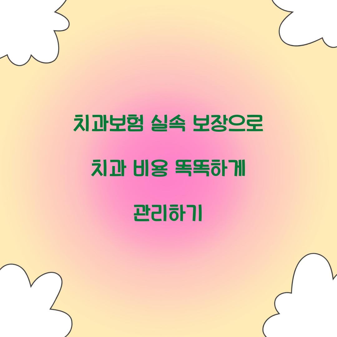 치과보험 실속 보장