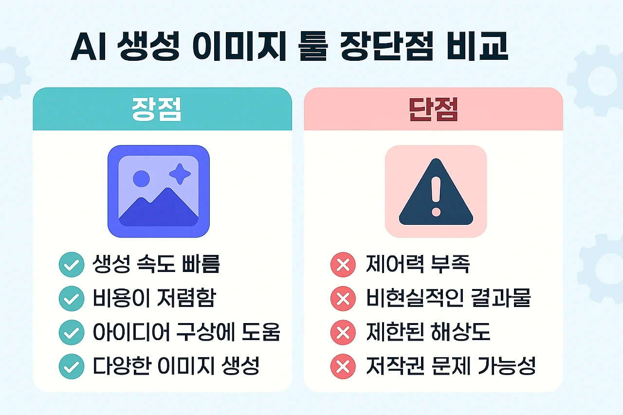 이미지 생성 AI 툴 장단점 비교