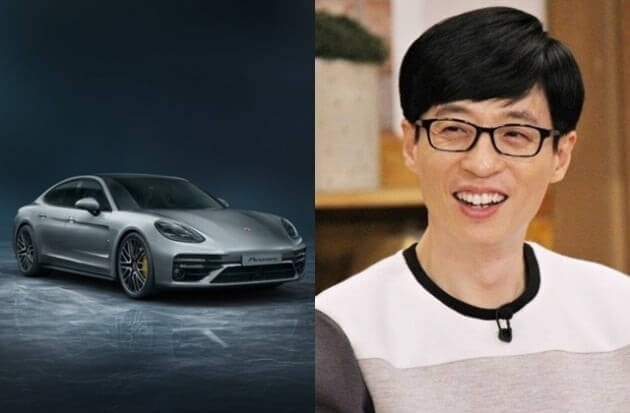 유재석과 포르쉐 파나메라