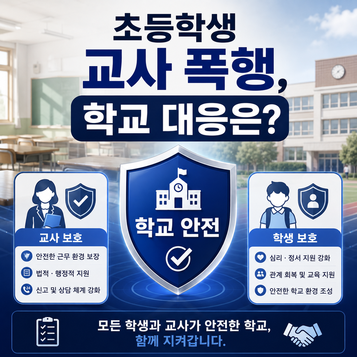 초등학생 교사 폭행 사건과 학교 대응 절차를 설명하는 대표 이미지