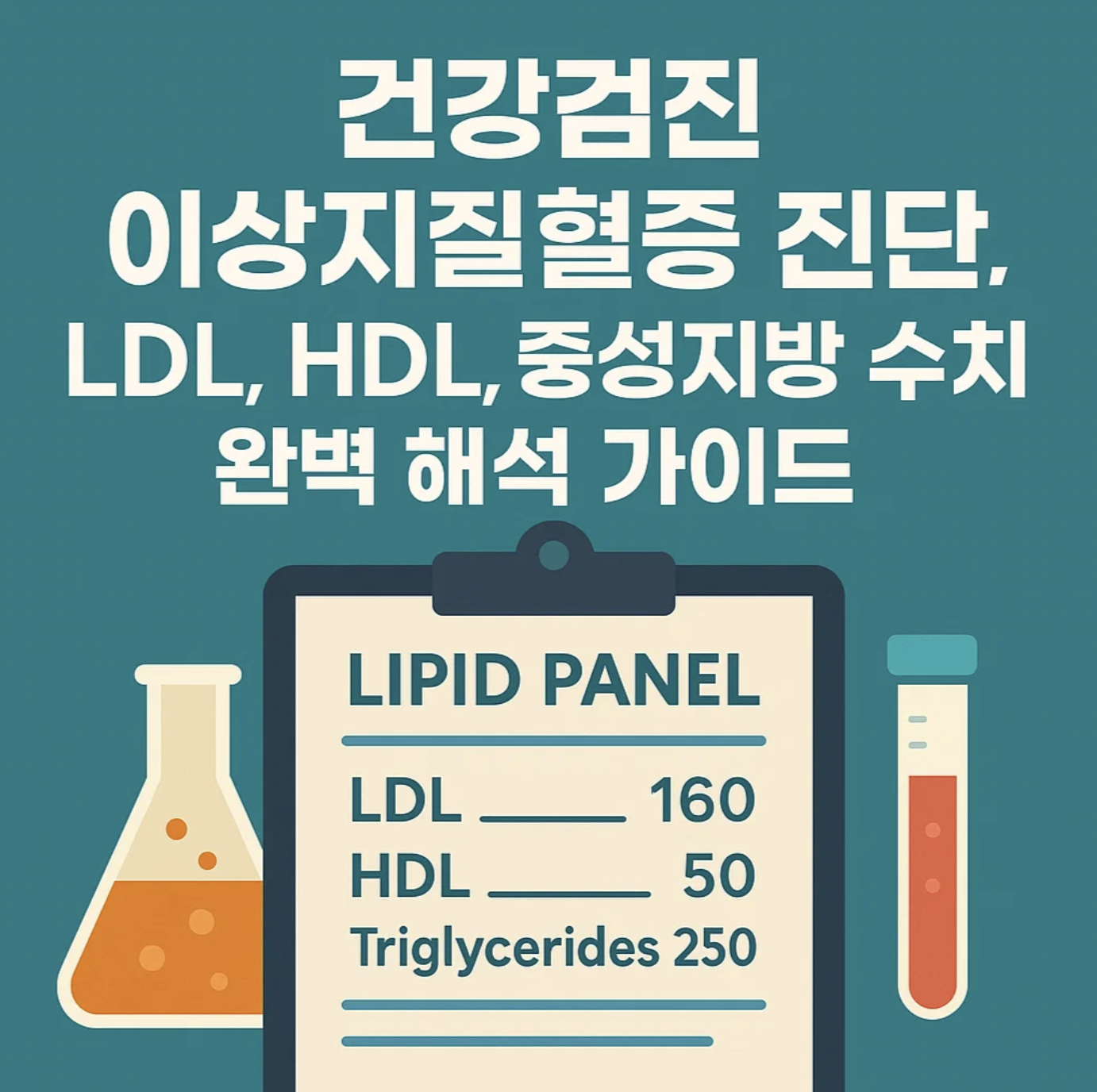 건강검진 이상지질혈증 진단, LDL, HDL, 중성지방 수치 완벽 해석 가이드