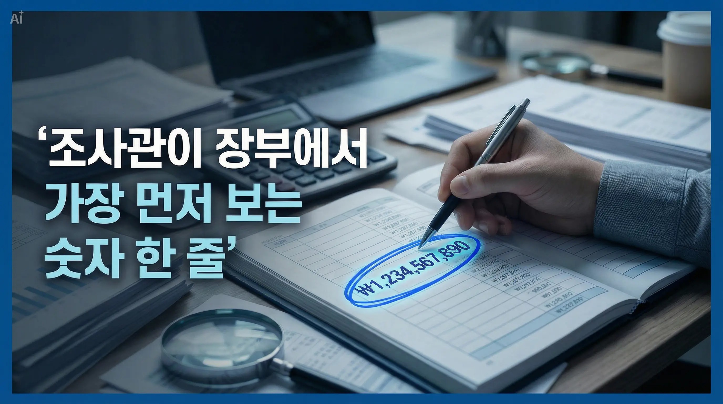 조사관이 장부에서 가장 먼저 보는 숫자 한 줄 — 세무조사의 시작점이 되는 결정적 지표