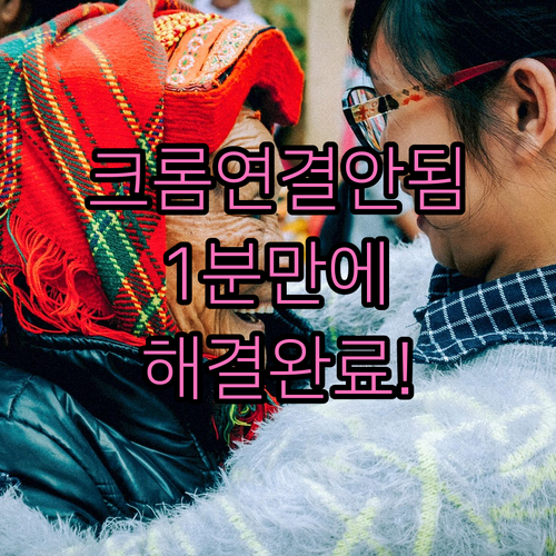 크롬 사이트에 연결할 수 없음 오류 ..