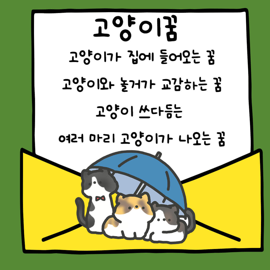 고양이 꿈 해몽 태몽 새끼 검은 고양이