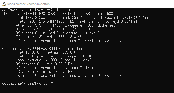 $ ifconfig
