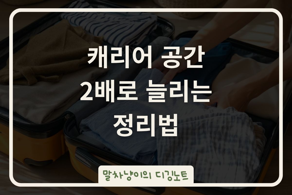 캐리어 공간 2배로 늘리는 정리법 관련 사진