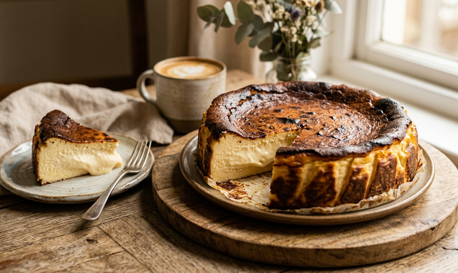 바스크 치즈케이크 실패 없이 만드는 법 (꾸덕함, 온도, 크리미 식감 기준)