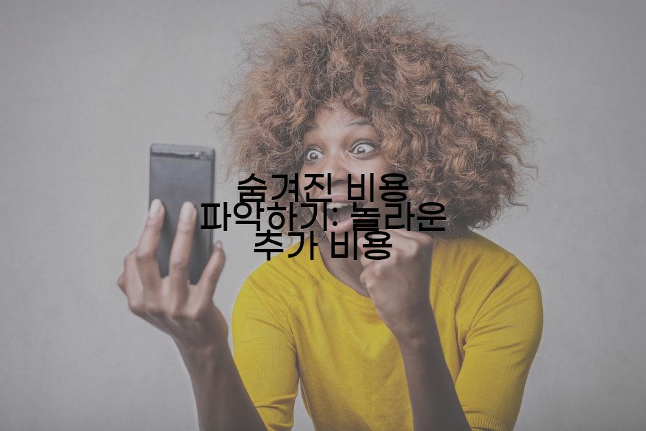 숨겨진 비용 파악하기: 놀라운 추가 비용