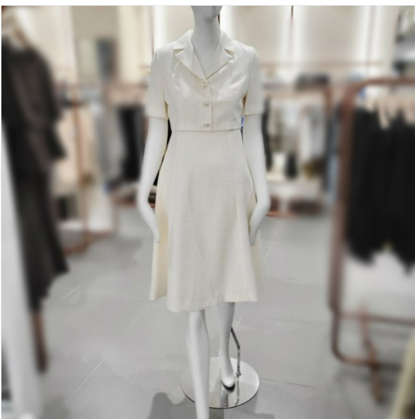 케네스레이디 썸머 트위드 플레어 원피스 EGOPNF9800