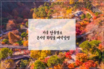 화담숲 단풍 절정시기 예약 방법까지 정리_12