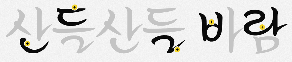 가비아 봄바람체 특징