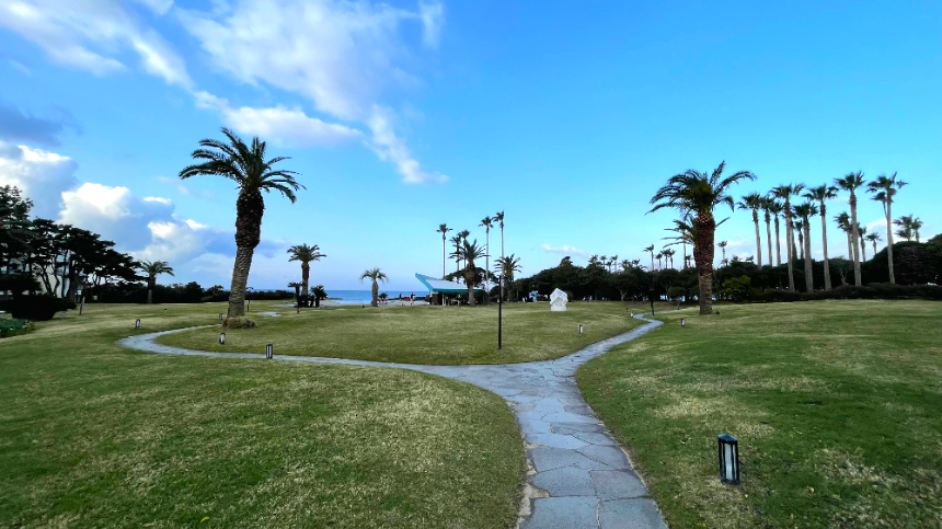 소노캄 제주 리조트 야외정원 느낌