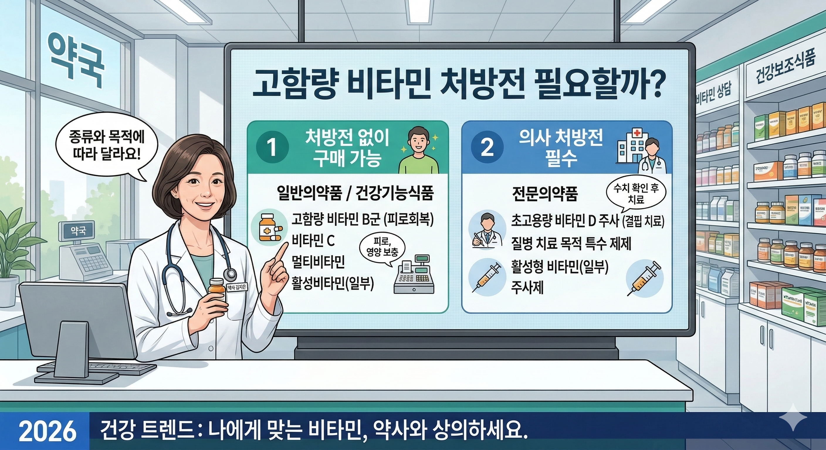 고함량 비타민 처방전 필요할까