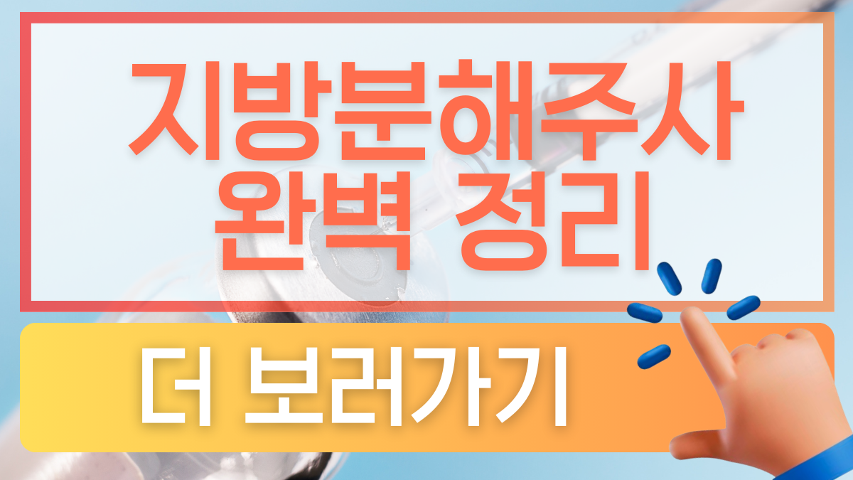 지방분해주사 효과 및 시술에 대한 정리를 알리는 썸네일