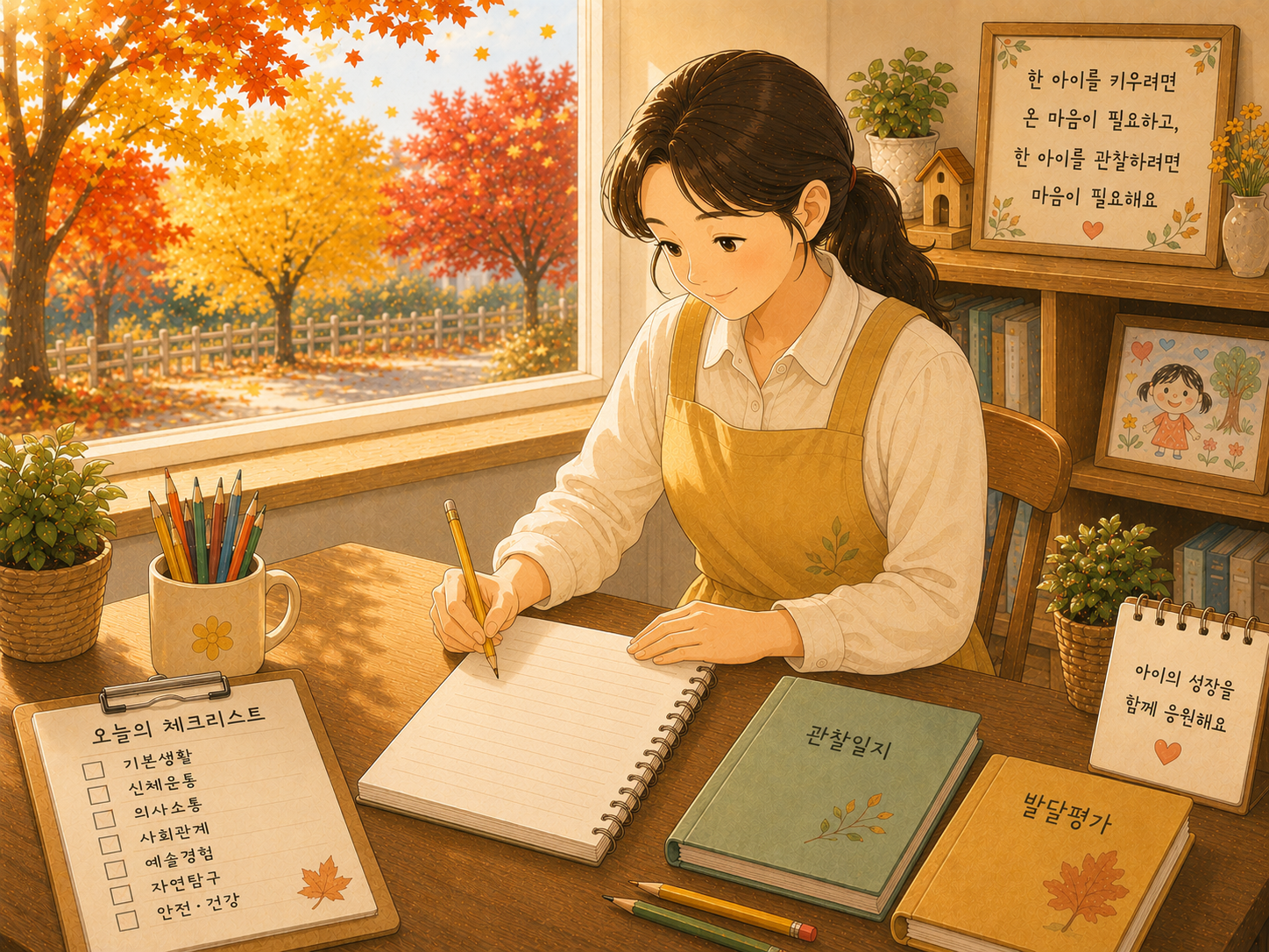 따뜻한 가을 날의 작업실
