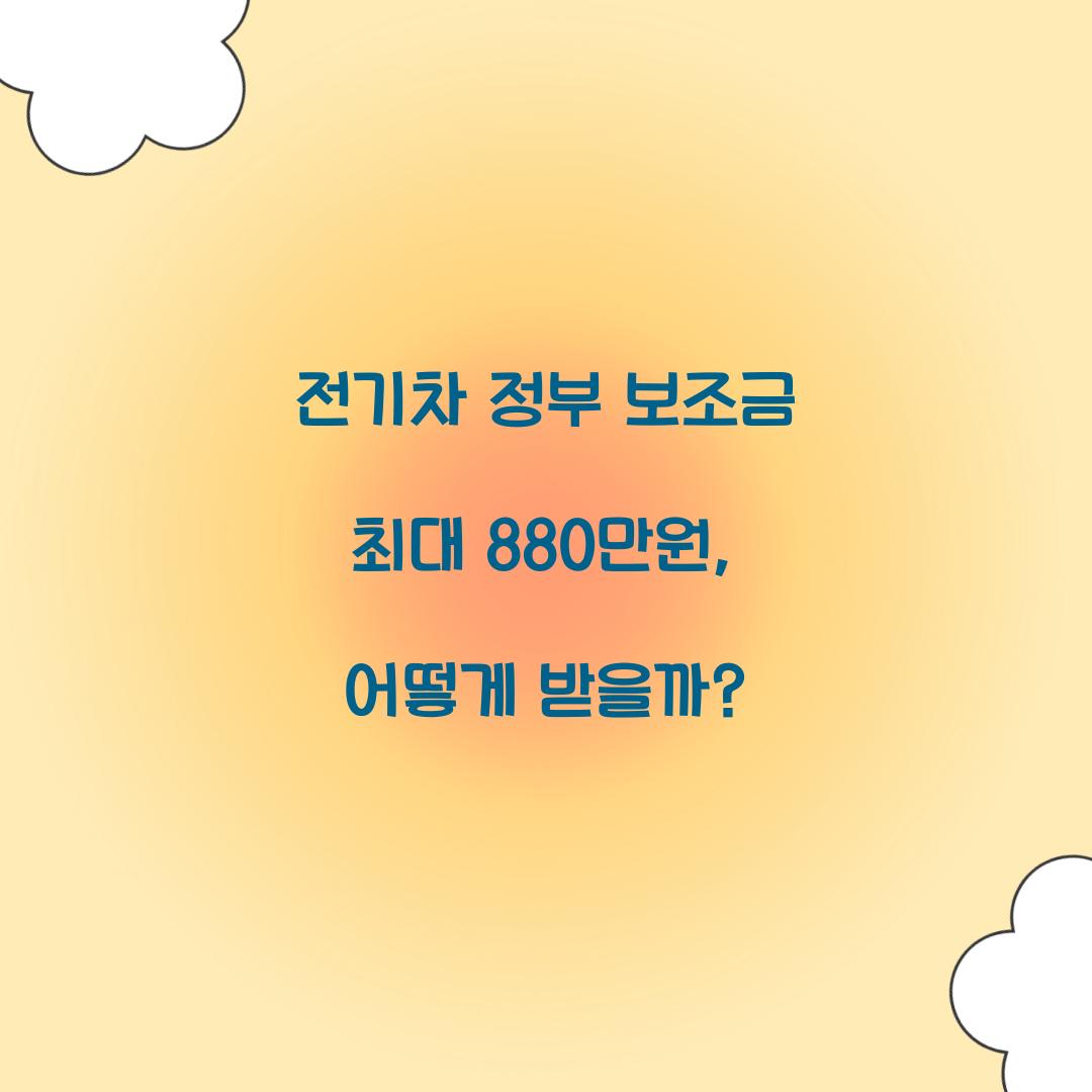 전기차 정부 보조금