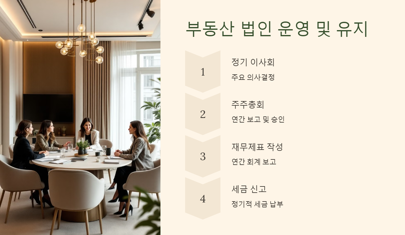 부동산 법인 운영 및 유지