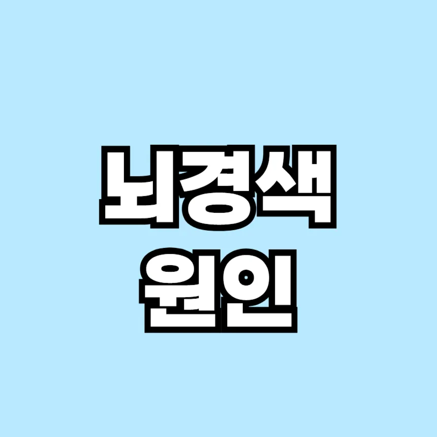 뇌경색 원인
