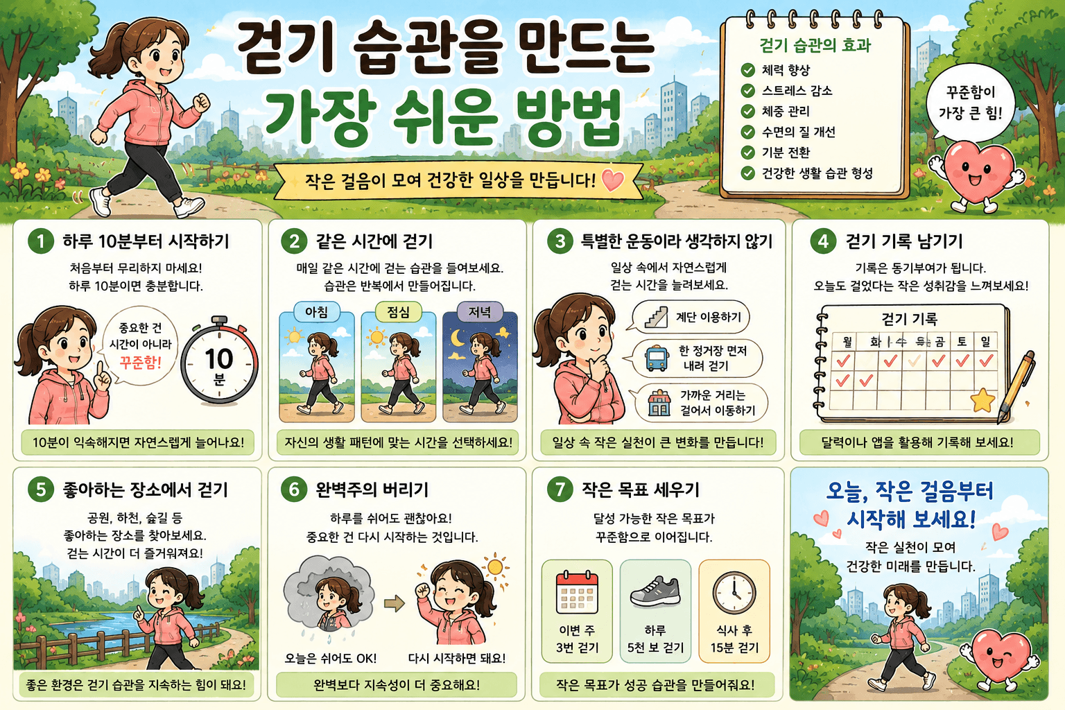 걷기 습관을 만드는 가장 쉬운 방법