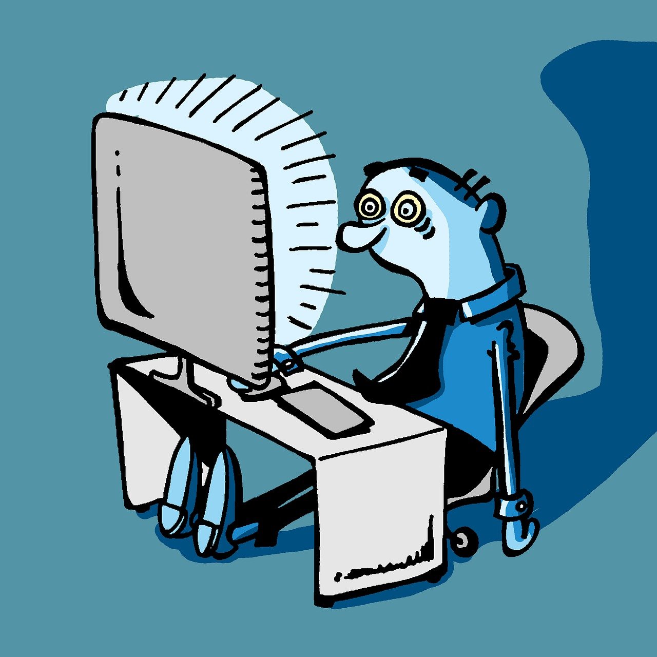 집중못하는 회사원이미지