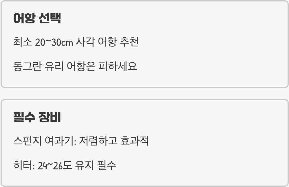 구피를 위한 아늑한 집 꾸미기 (어항 세팅)