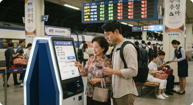 KTX 추석연휴 예매 이미지