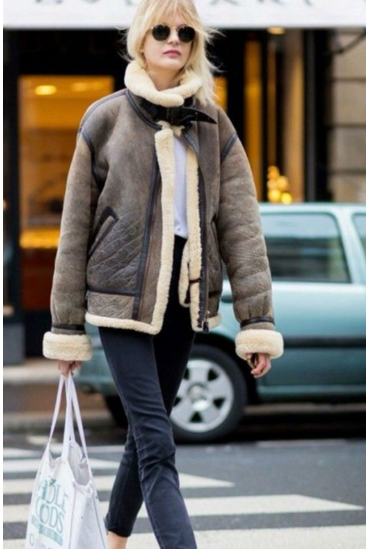 무스탕 + 블랙진