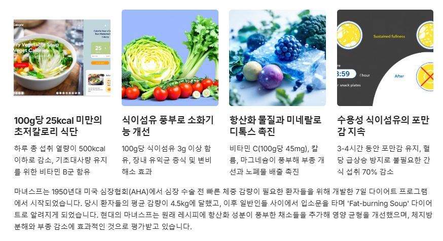 마녀스프 다이어트 원리