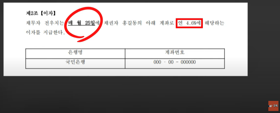 차용증 이자