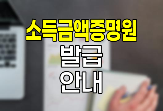 소득금액증명원 발급 완벽 안내