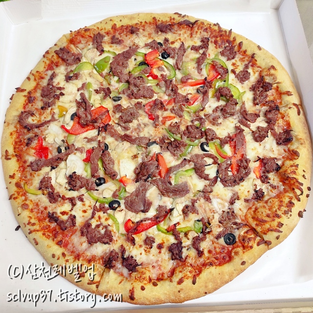 코스트코 불고기 피자 1판 홀 사이즈