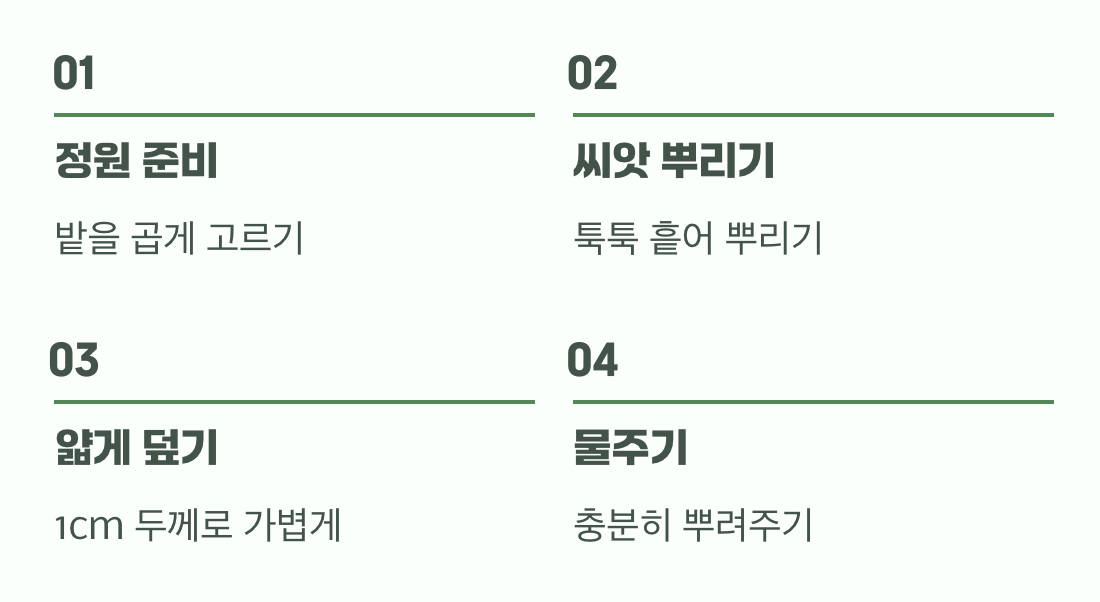 씨앗 뿌리기&amp;#44; 얕고 가볍게