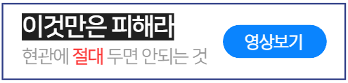 현관에두면안좋은물건