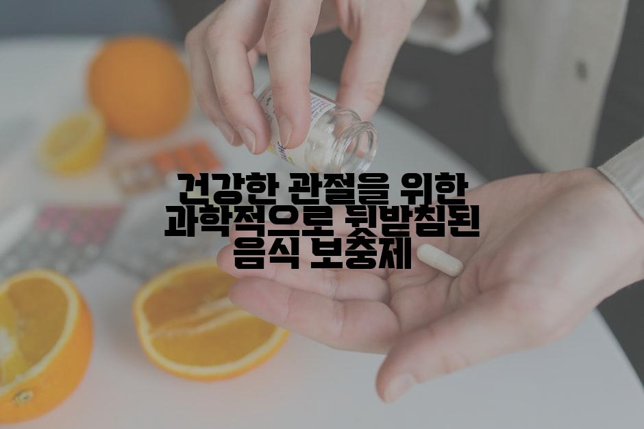 건강한 관절을 위한 과학적으로 뒷받침된 음식 보충제