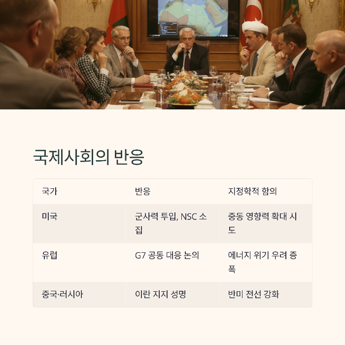 국제사회의 반응과 지정학적 영향