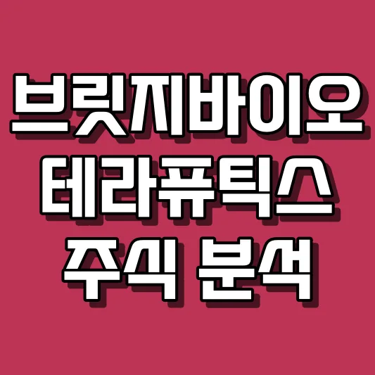 브릿지바이오테라퓨틱스 주식 분석