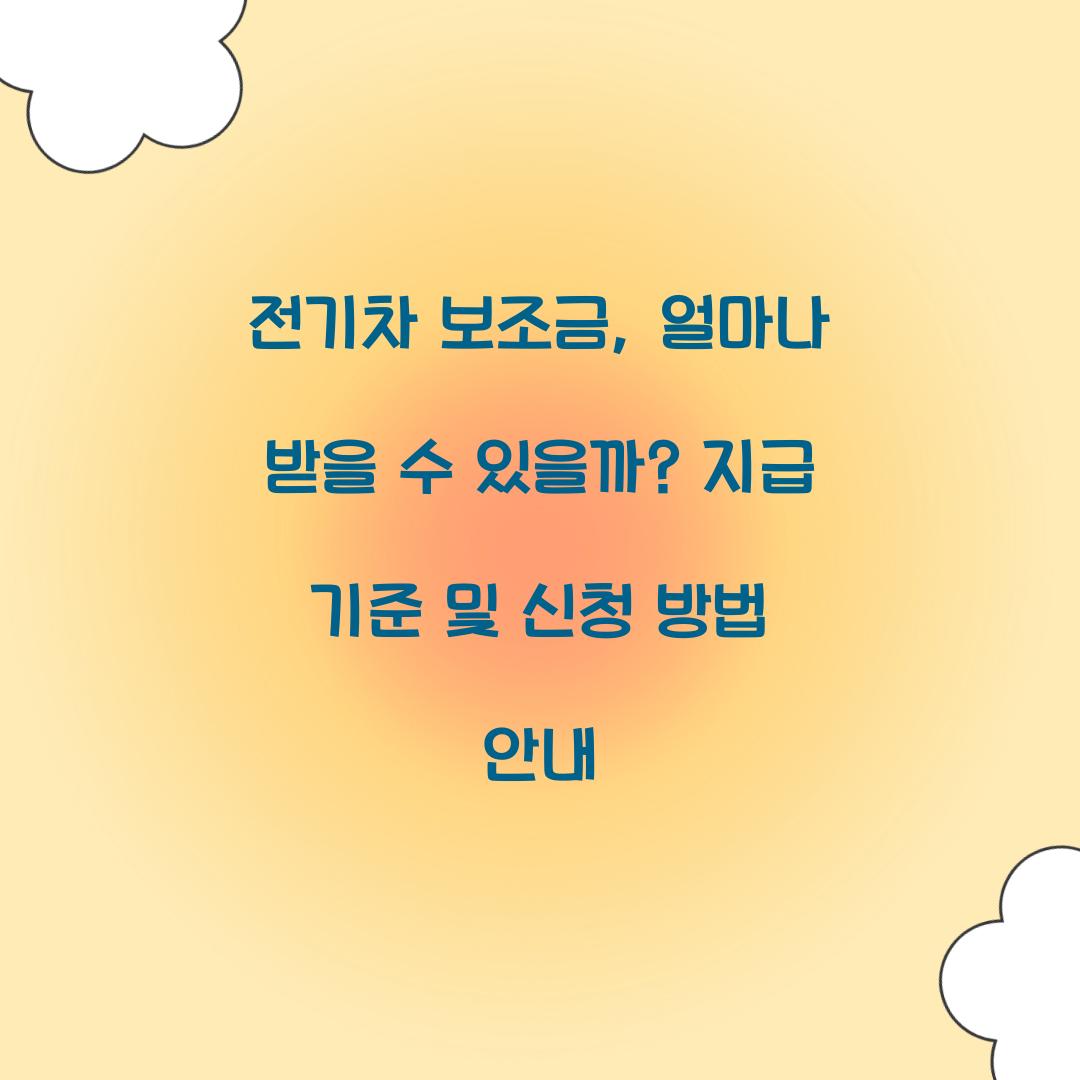 전기차 보조금