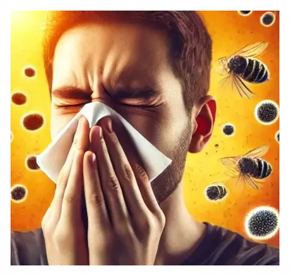 알러지를 표현한 이미지