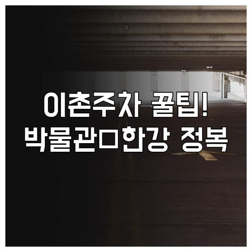 이촌역 주차 요금 비교 및 국립중앙박..