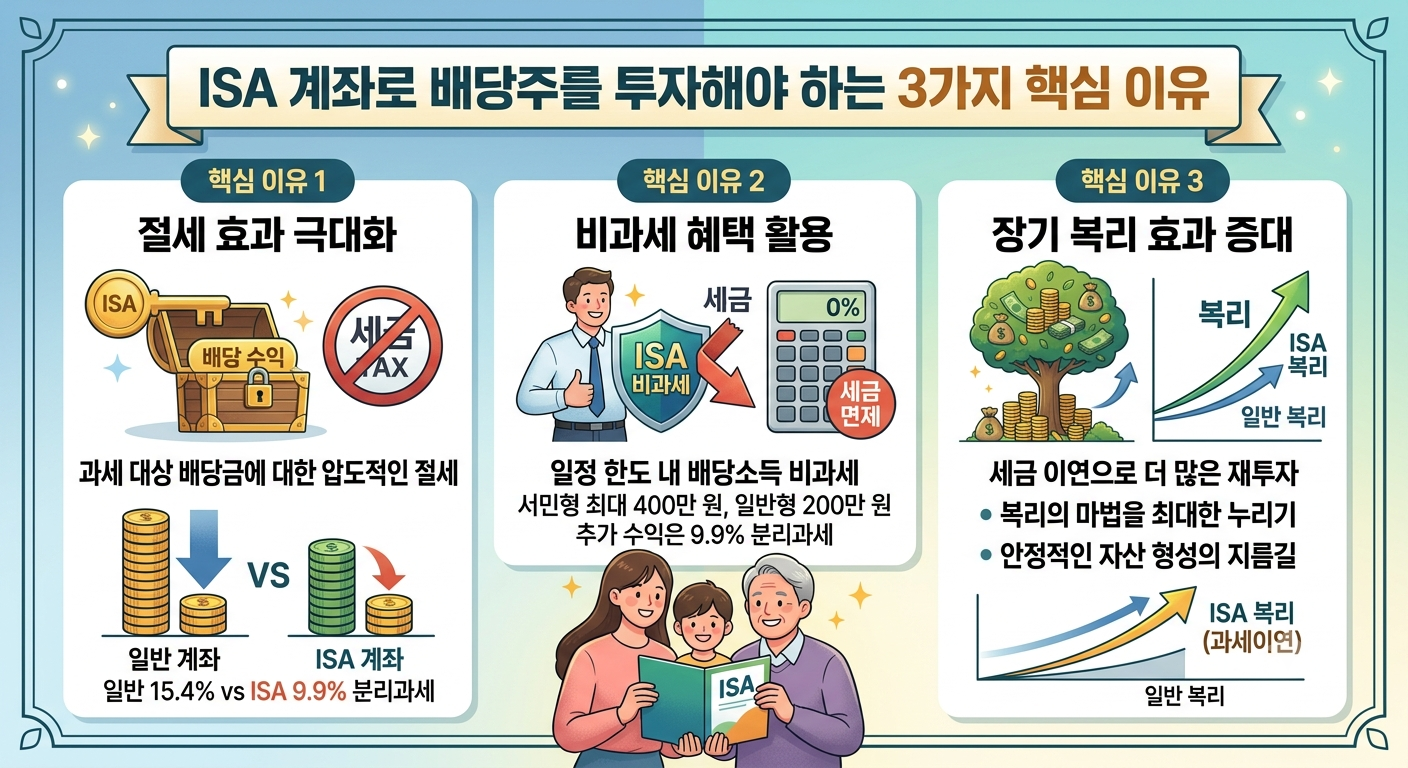 ISA 계좌로 배당주를 투자해야 하는 3가지 핵심 이유