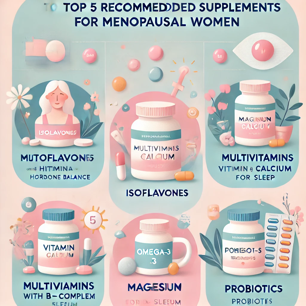 갱년기 여성에게 추천하는 영양제 TOP5