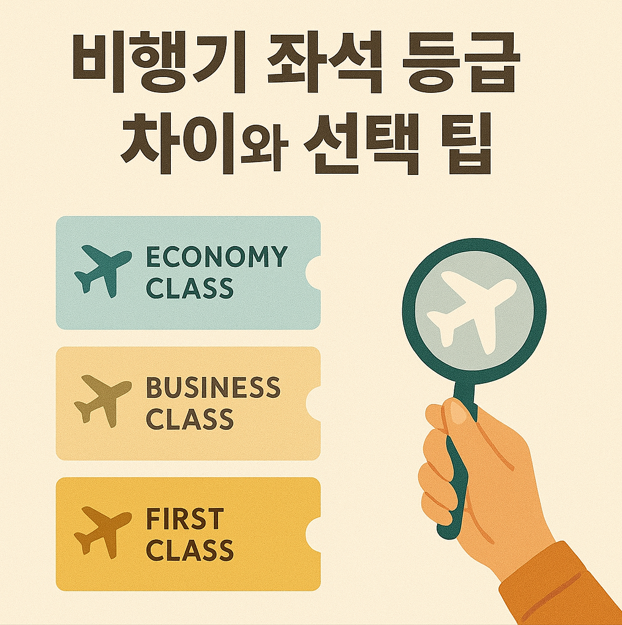 비행기 좌석 등급 차이와 선택 팁