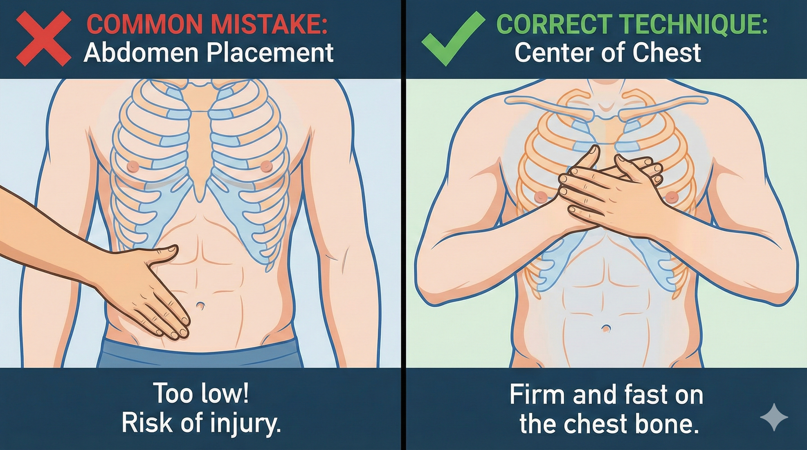 CPR을 처음 하는 사람들이 자주 하는 실수