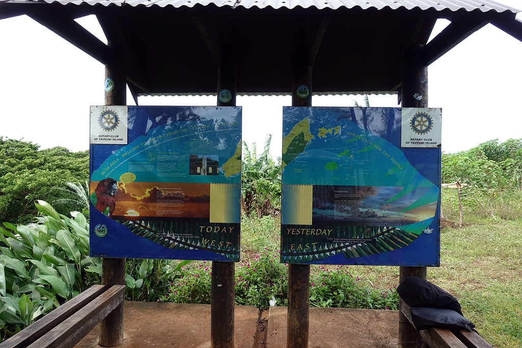 타베우니섬의 날짜 변경선