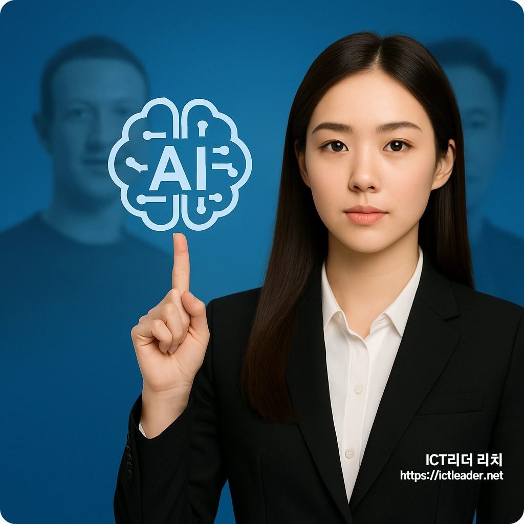 "AI 기술을 상징하는 중립적 여성 전문가 이미지 – 깔끔한 배경과 고급스러운 느낌의 대표 썸네일"